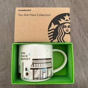 New Starbucks You Are Here Ceramic 14oz Mug Cup PIKE PLACE MARKET